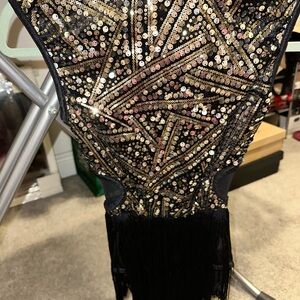 Dance costume Sequin Geometric Pattern Dress